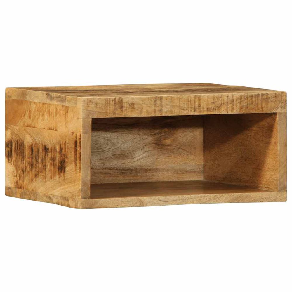 Meuble tv mural 40x30x19 cm bois massif de manguier brut
