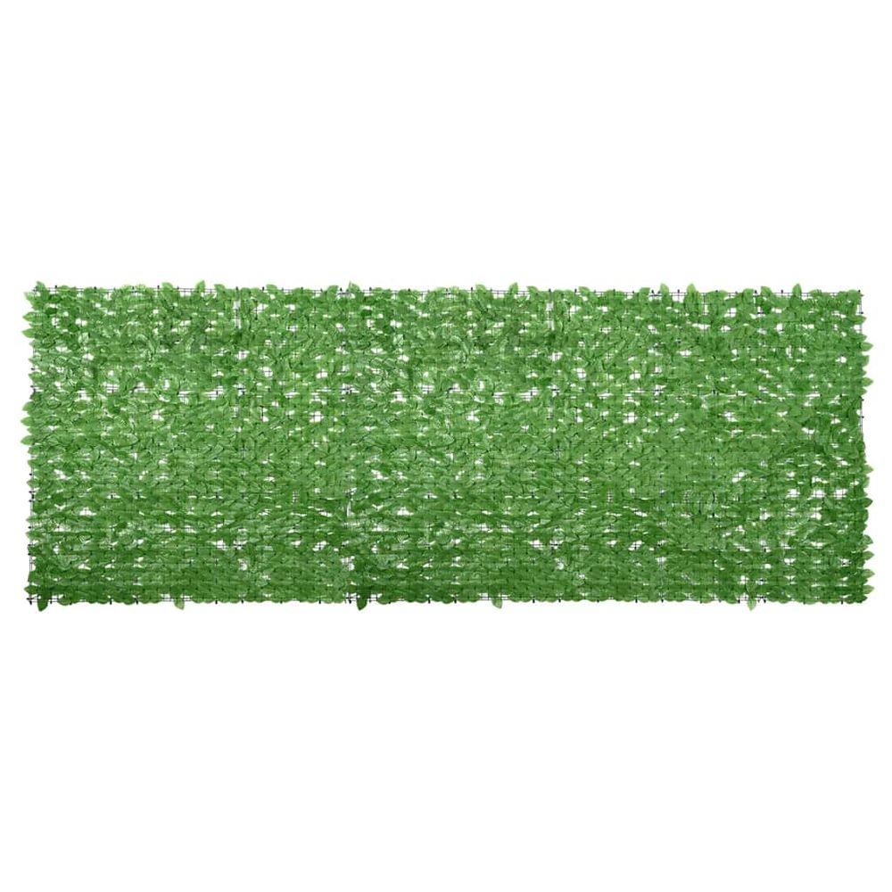 Écran de balcon avec feuilles vert 400x150 cm
