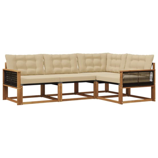 Ensemble de canapés d'extérieur 4 pc naturel et beige