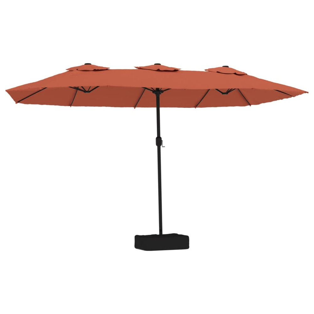 Parasol de jardin à double tête terre cuite 449x265 cm