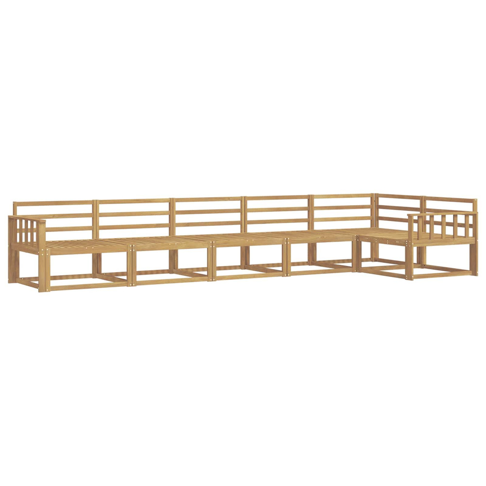 Ensemble de canapés d'extérieur 6 pcs blanc 406 x 168,5 x 73 cm