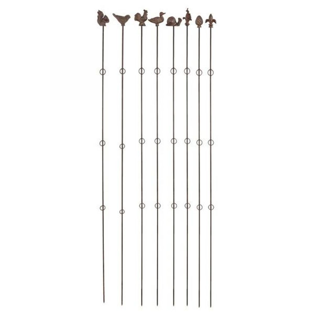 Supports à plantes verticaux (lot de 8) hauteur 175 cm