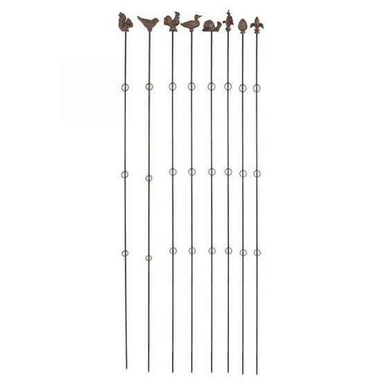 Supports à plantes verticaux (lot de 8) hauteur 175 cm
