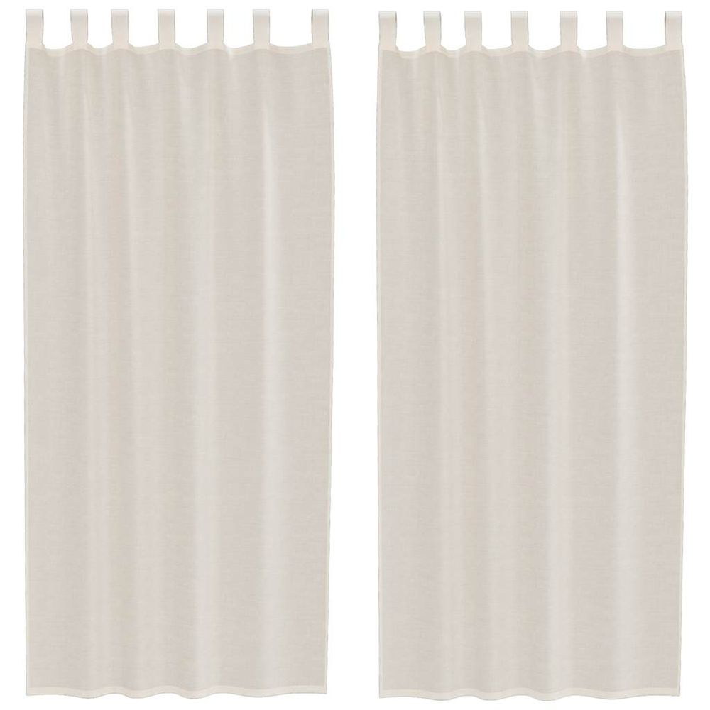 Rideaux en voile avec passants 2 pcs crème