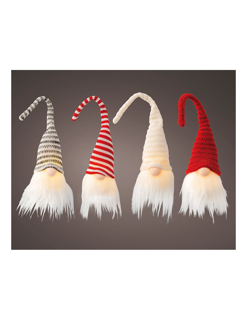 Chapeau flexible led gnome, diverses couleurs, lumière fixe, 6x7x23cm. Lumineo