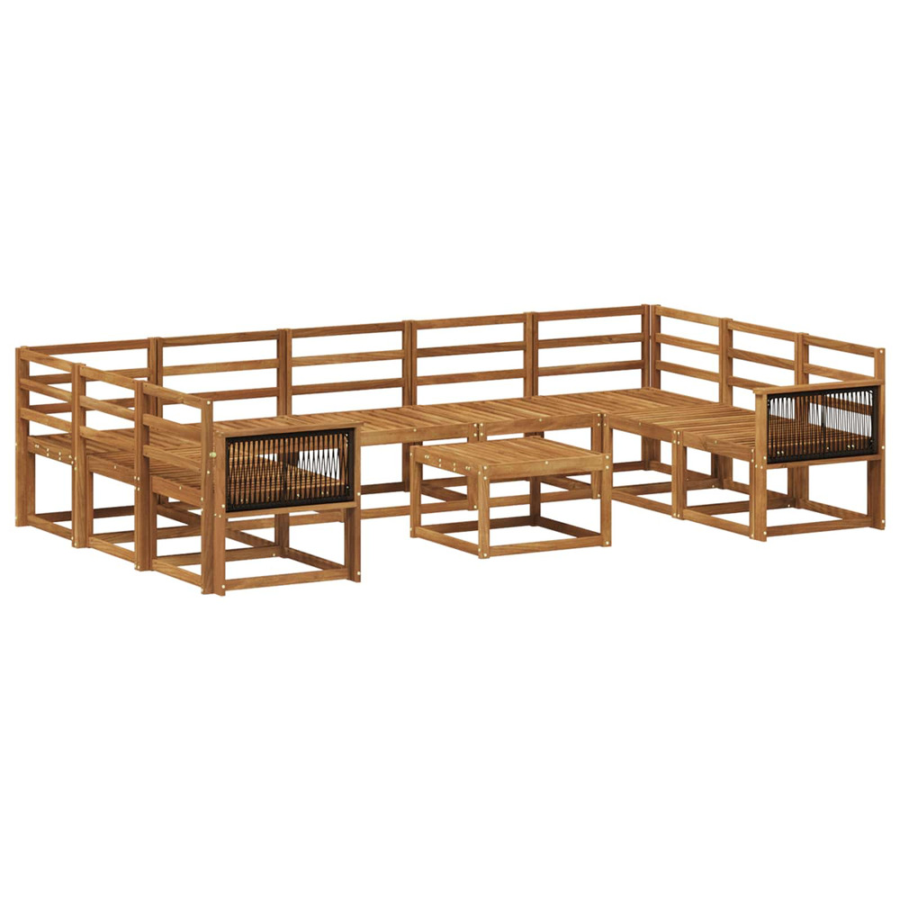 Ensemble de canapés d'extérieur 10 pcs naturel