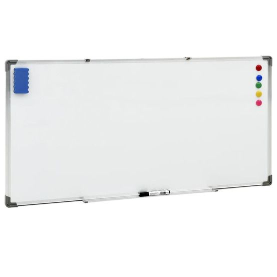 Tableau blanc magnétique blanc 110x60 cm acier