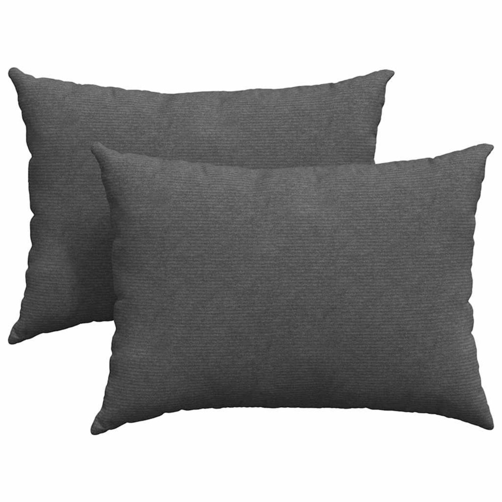 Coussins de canapé 2 pcs gris foncé 70 x 50 cm