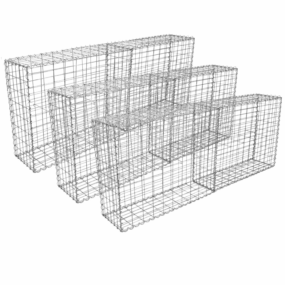 Monstershop lot de 6 paniers de gabions 100 x 95 x 30cm