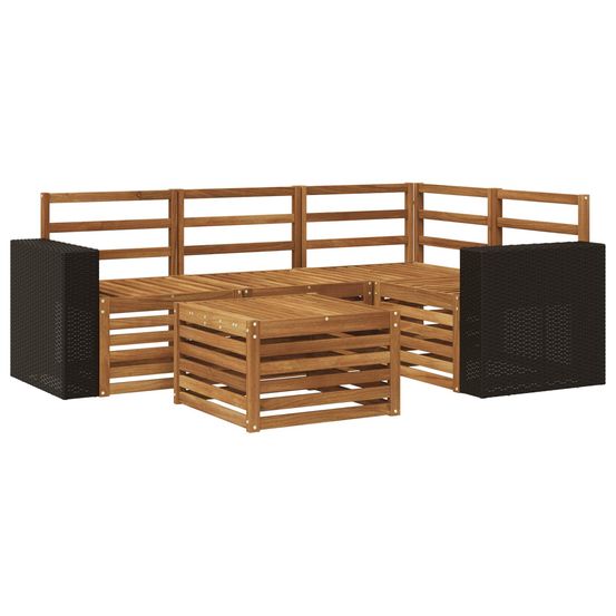 Ensemble de canapés d'extérieur 5 pc naturel polyester