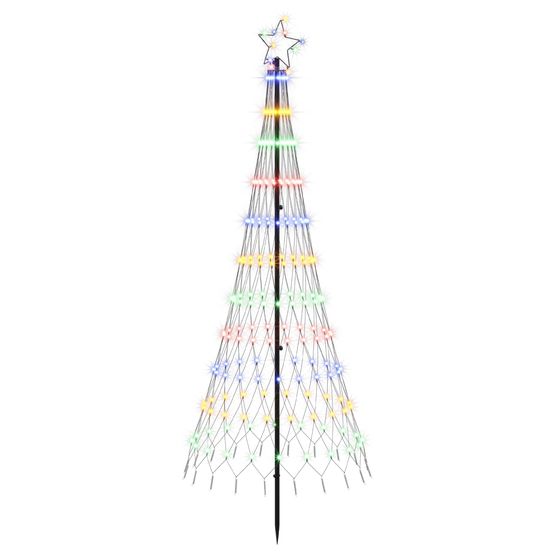 Arbre de noël led 180 cm 230 led multicolore fer noir