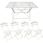 Ensemble table 4 chaises 120x63x75cm