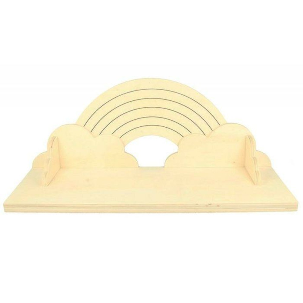 Etagère en bois arc-en-ciel 40 cm