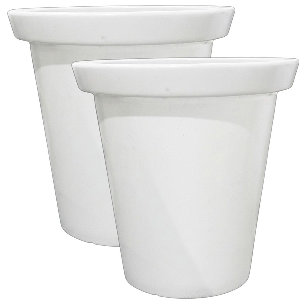 Pot de fleurs rond xxl delight 760l-lot de 2 - plast'up rotomoulage