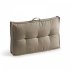 Coussin palette dossier polyester taupe 60 x 40 x 12 cm