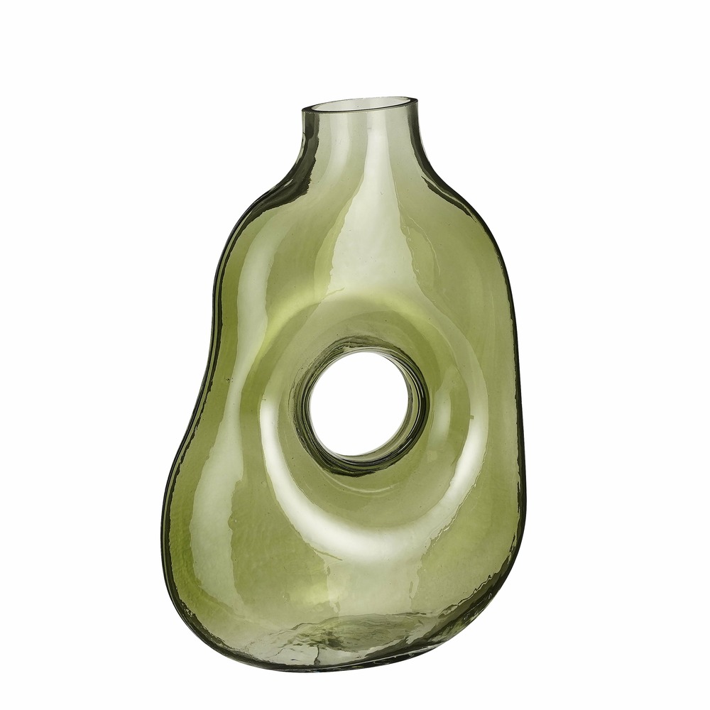 Mica decorations jay vase - l19 x l11 x h25 cm - verre - vert clair
