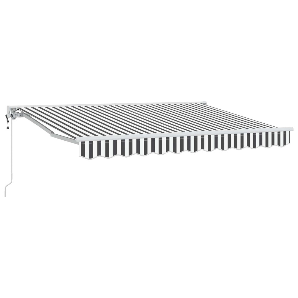 Auvent rétractable électrique anthracite et blanc 3,5 x 2,5 m