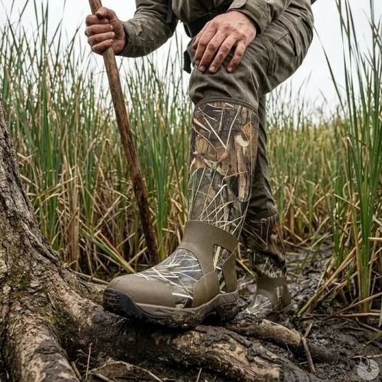 Bottes teamwood camo roseaux jersey 5 mm semelle eva