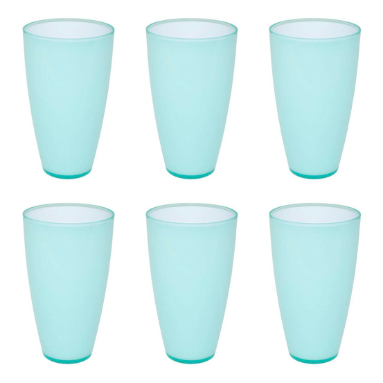 Lot de 6 verres en plastique réutilisable