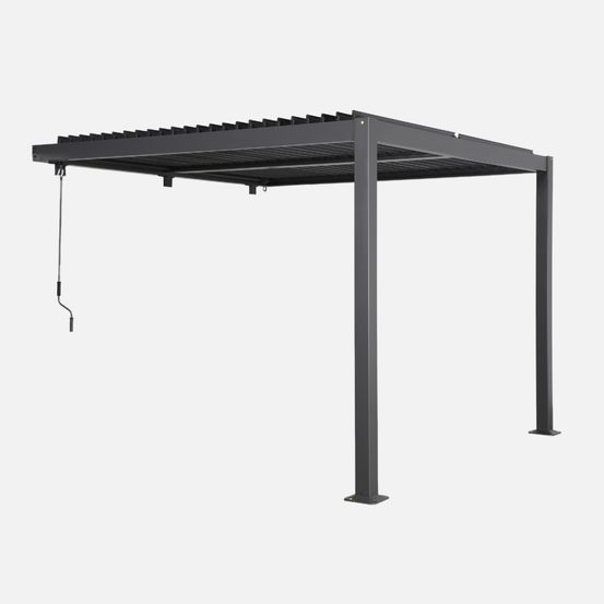 Pergola bioclimatique aluminium adossée lames orientables 3x3m palace
