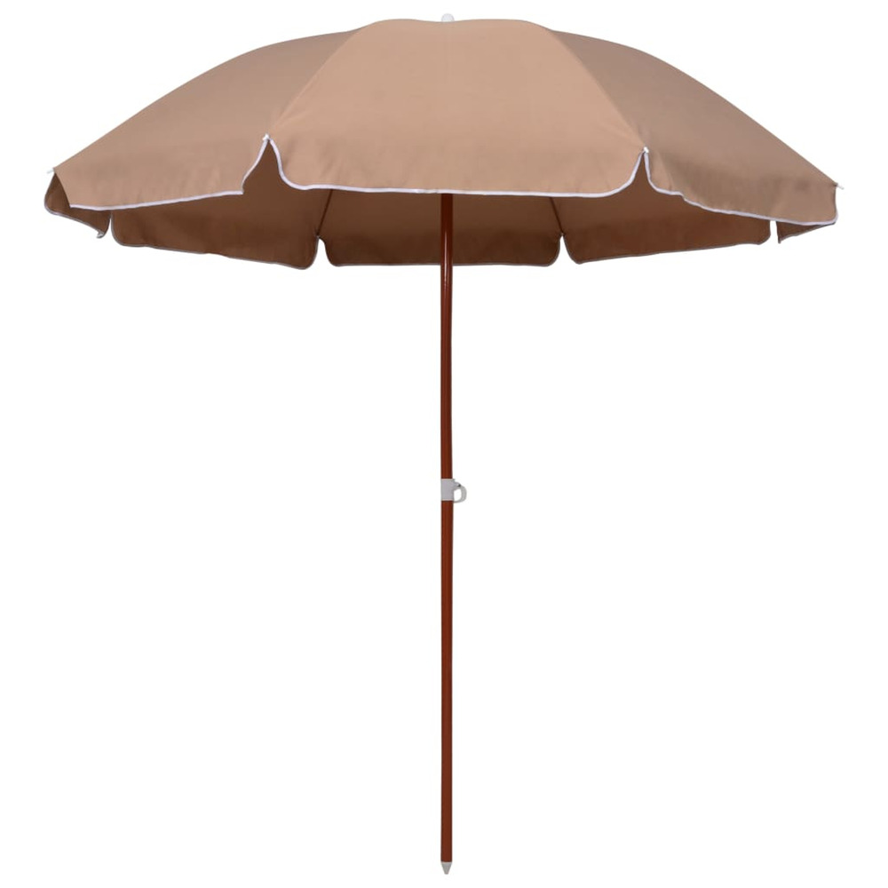 Parasol avec mÃ¢t en acier 240 cm Taupe