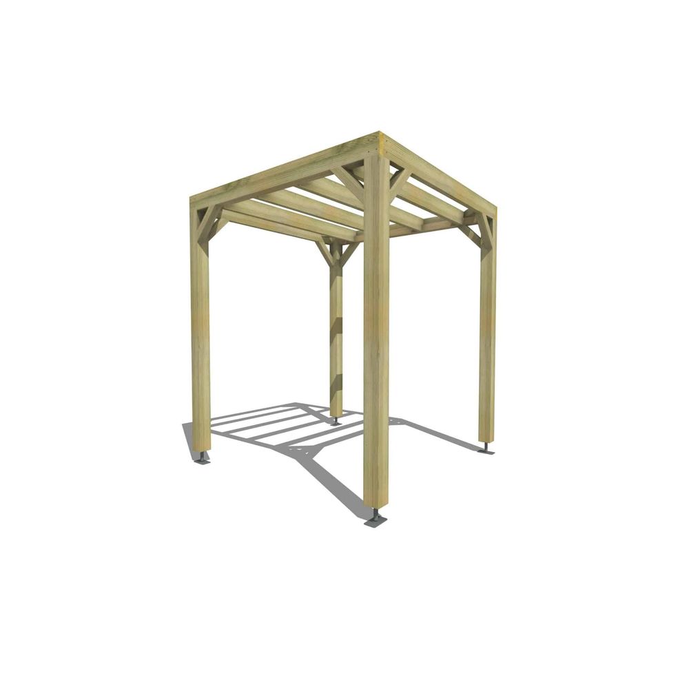 Pergola bois • 2m x 2m • indépendante • sens largeur • livraison comprise
