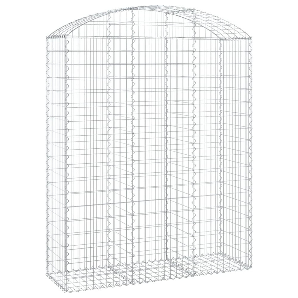 Panier de gabions arqué 150x50x180/200 cm fer galvanisé