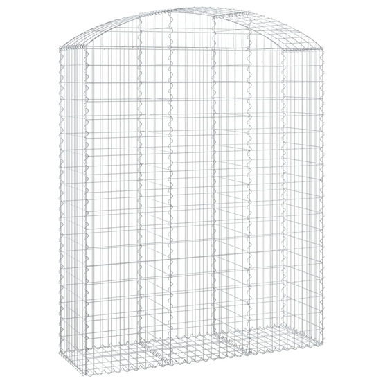 Panier de gabions arqué 150x50x180/200 cm fer galvanisé