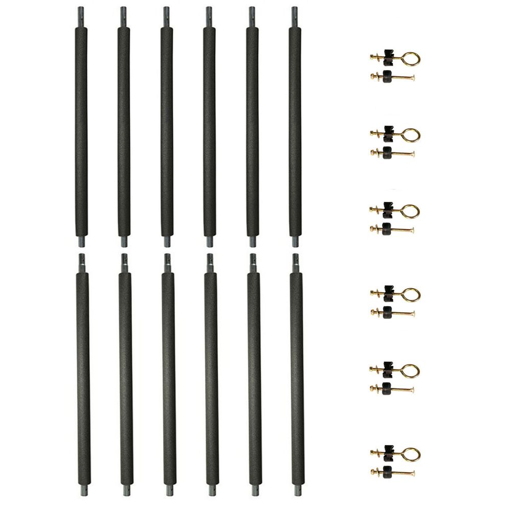 Lot de 6 poteaux de filet trampoline ø25 mm jumpi - hauteur filet 180 cm