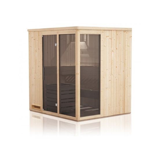Sauna finlandais mafana 2 vitres 3 places 194x175 x h.199 cm