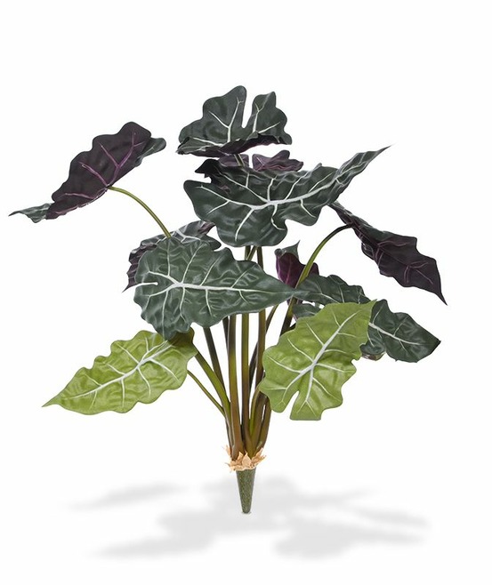 Red alocasia plante artificielle de 65 cm