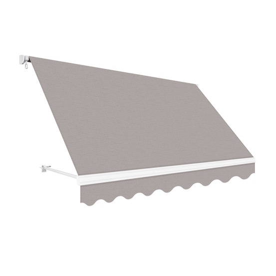 Store banne manuel 3x2,5m jaune – support plafond/mur – ancrage rambarde