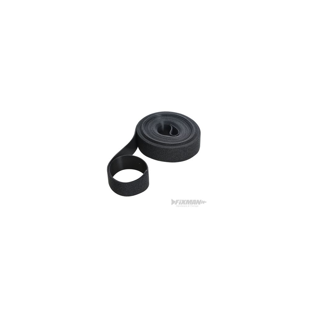 Fixman - ruban auto-agrippant noir - 25 mm x 5 m