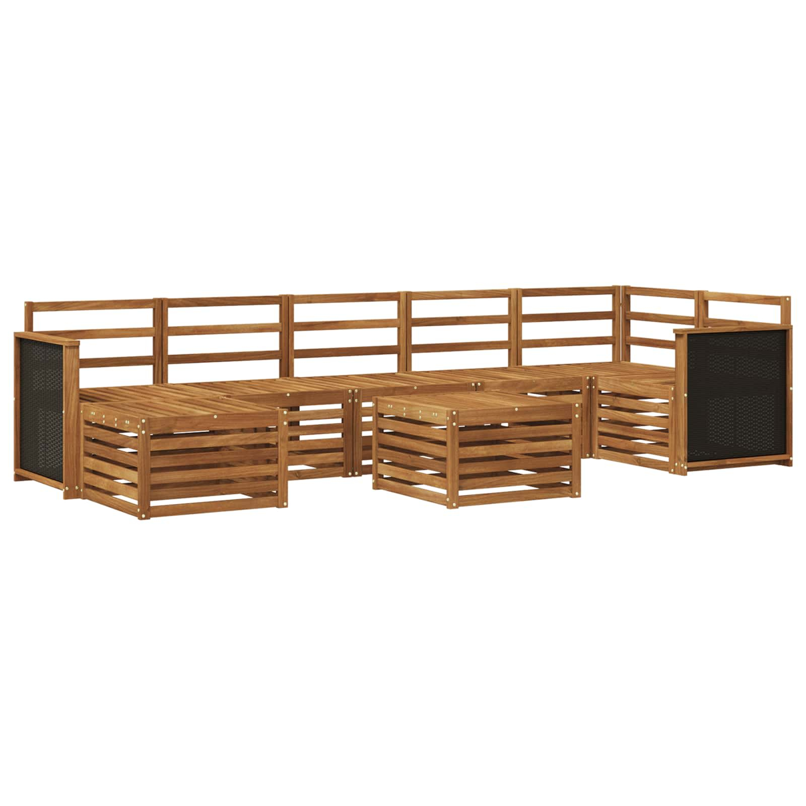 Ensemble de canapés d'extérieur 7 pcs naturel