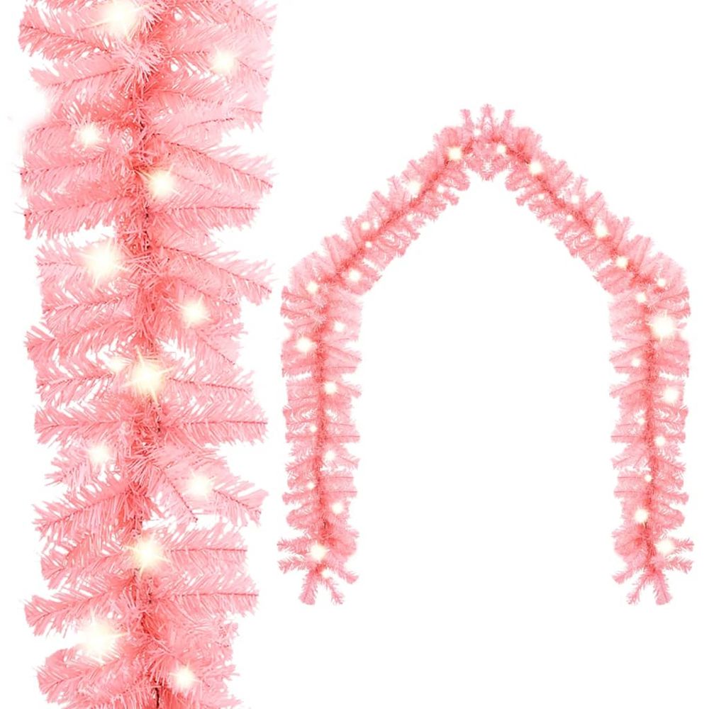 Guirlande de noël avec lumières led 5 m rose