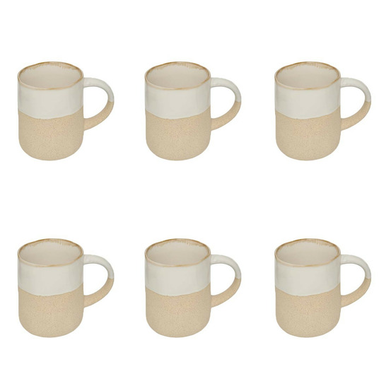 Lot de 6 mugs en faïence