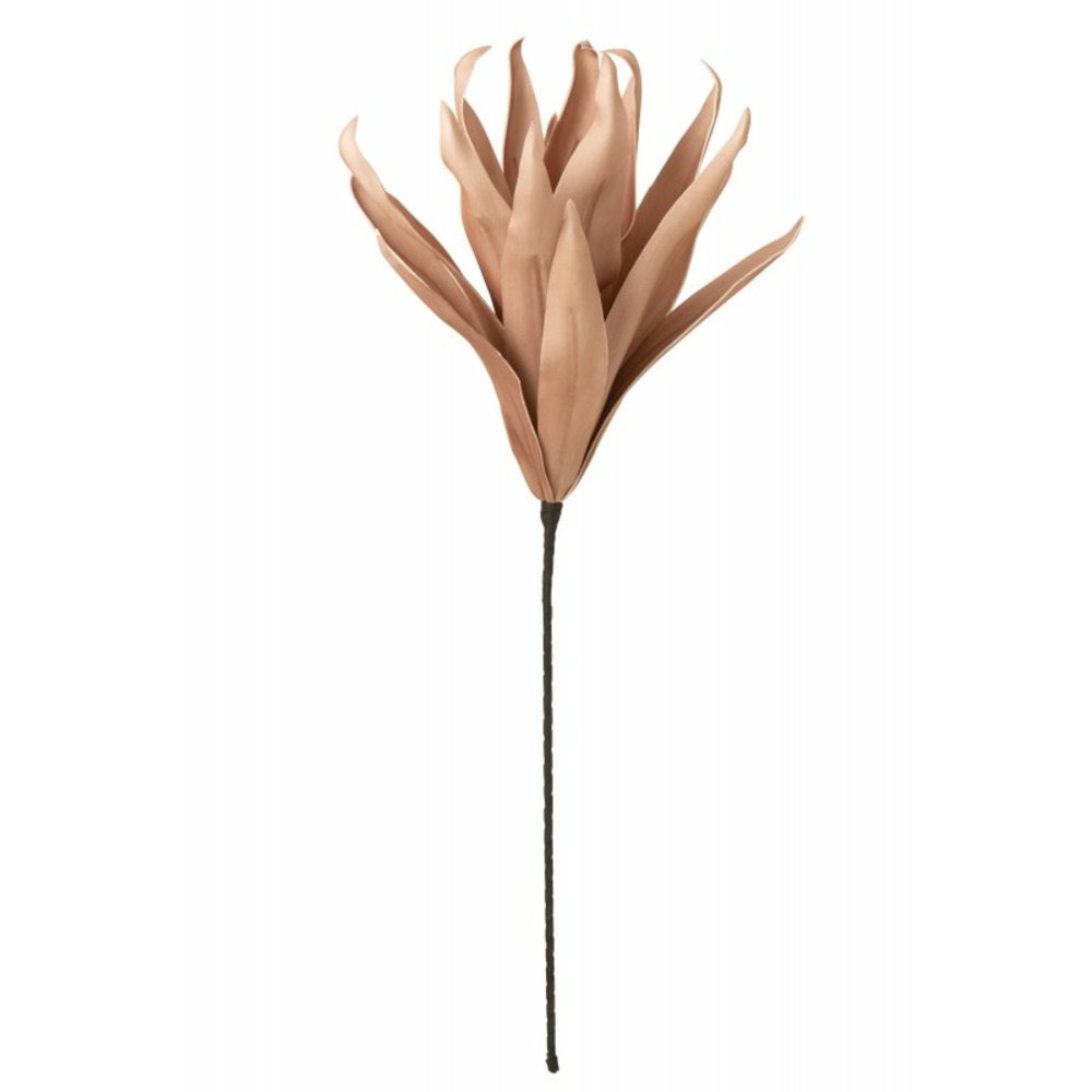 Fleur sur tige en synthétique rose 90x21x15 cm
