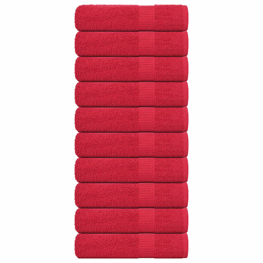 Serviettes de douche frogn 10 pcs rouge 70x140 cm 360 g/m²