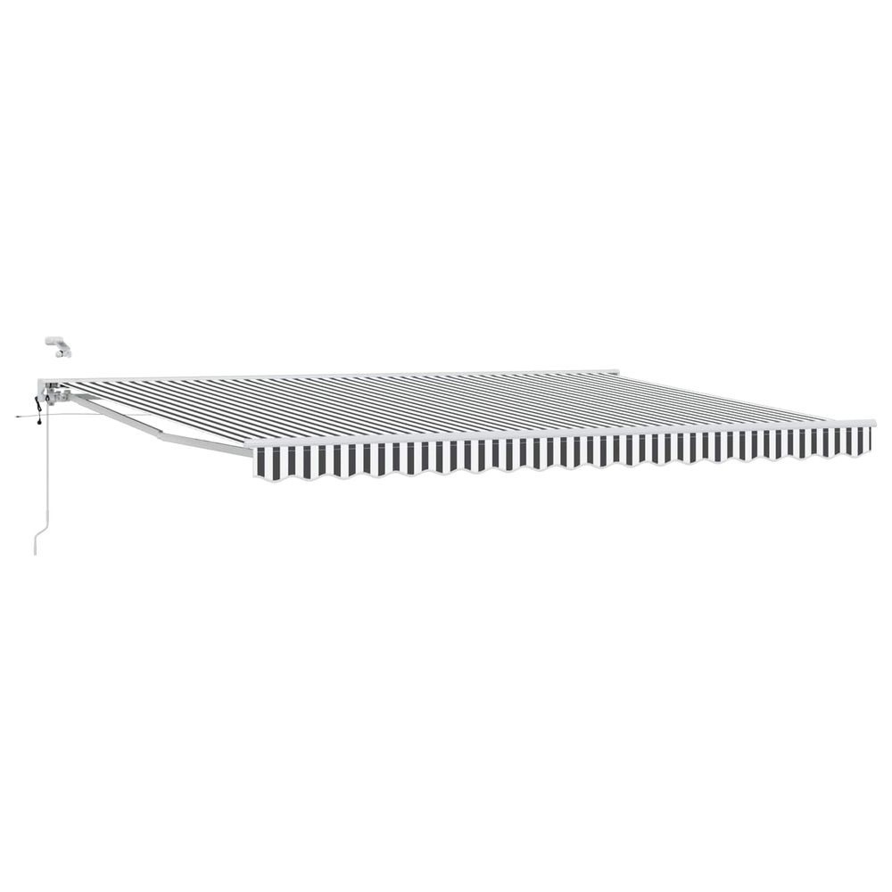 Auvent rétractable électrique anthracite et blanc 4,5 × 3,5 m