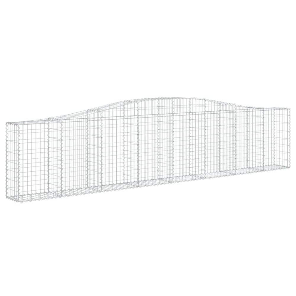 Panier de gabions arqué 400x30x80/100 cm fer galvanisé