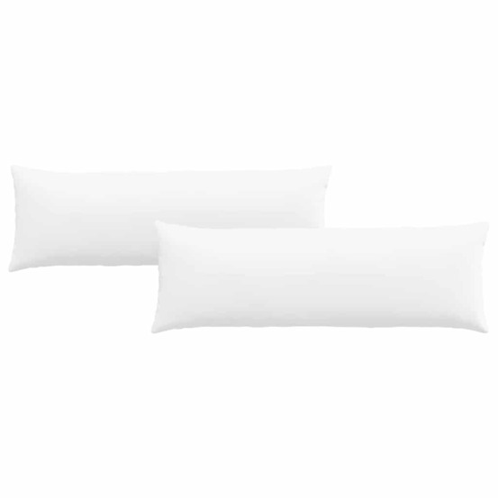 Coussins de canapé 2 pcs blanc 120 x 40 cm tissu