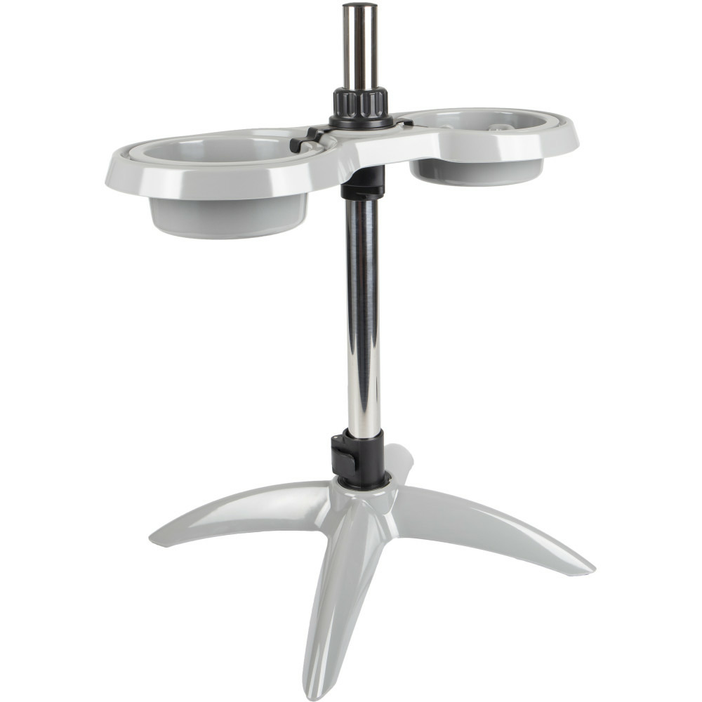 Support et gamelles mélamine . Taille s. 600 et 800 ml. Pour chiens.