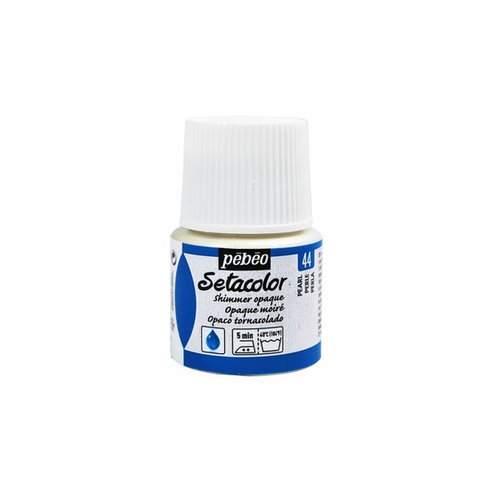 Peinture textile setacolor opaque effet métallique - perlé - 45 ml