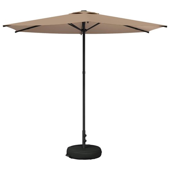 Parasol de jardin avec base 270 x 270 cm polyester