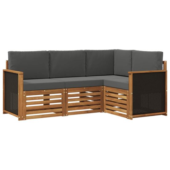 Ensemble de canapés d'extérieur 4 pc polyester