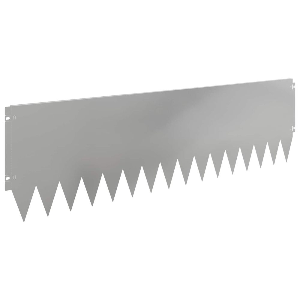 Bordure de pelouse 20 pc 103 x 30 cm acier argenté