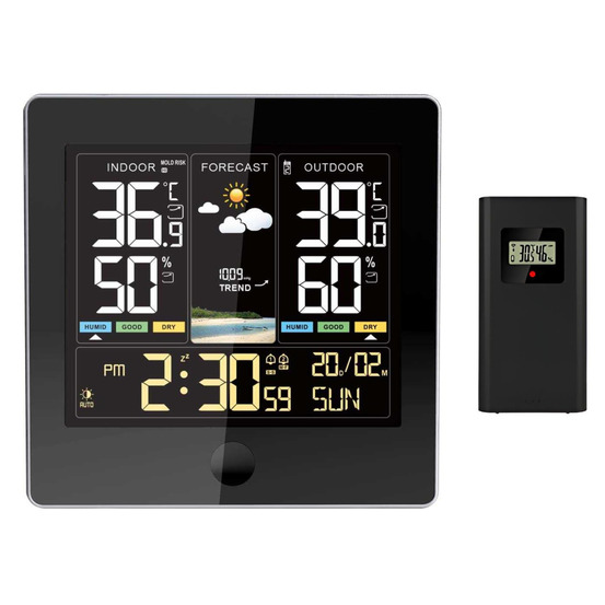 Station météo électronique avec capteur extérieur sans fil