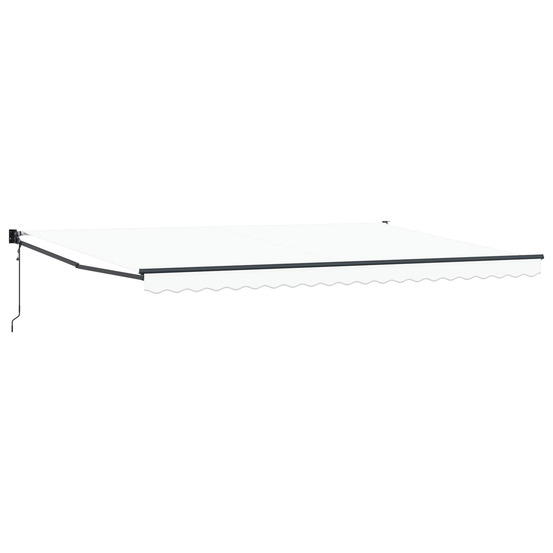 Auvent blanc 500 × 300 cm polyester et métal