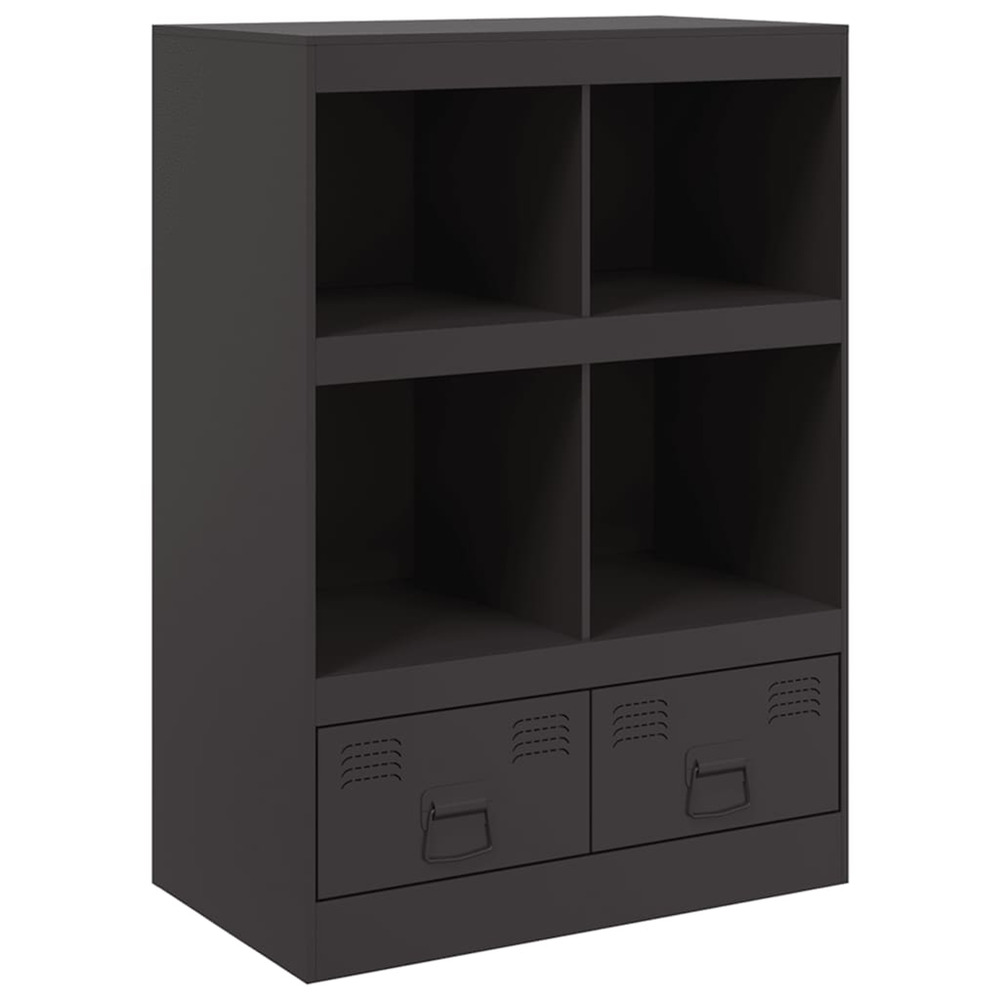Buffet haut noir 67x39x95 cm acier