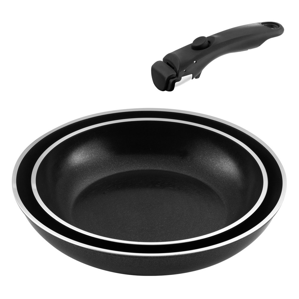 Arom - série 2 poêles 22 et 26 cm avec poignée amovible